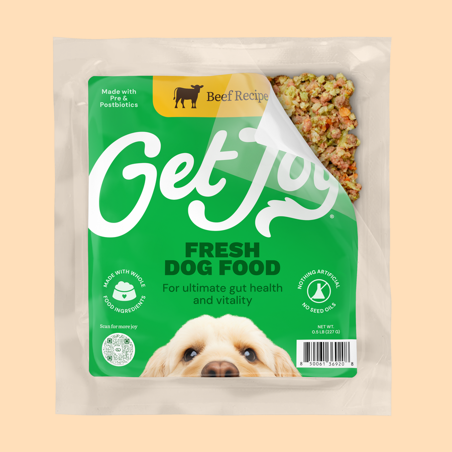 Get Joy Fresh gently cooked dog food — Beef Recipe with Belly Biotics | #flavor_beef