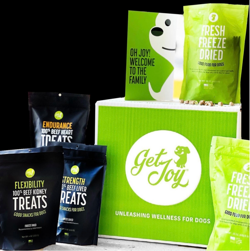 A great selection of Get Joy food and treats as great Black Friday Deals for Dogs!