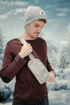 Cross-Body Bag &amp; Gray Beanie Bundle