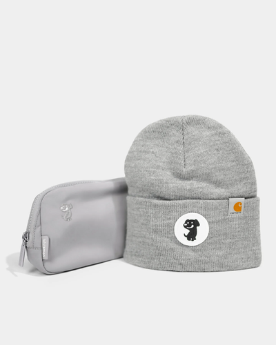 Cross-Body Bag & Gray Beanie Bundle