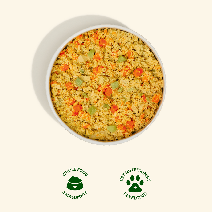 Get Joy Fresh dog food served in a bowl — Chicken Recipe | #flavor_chicken