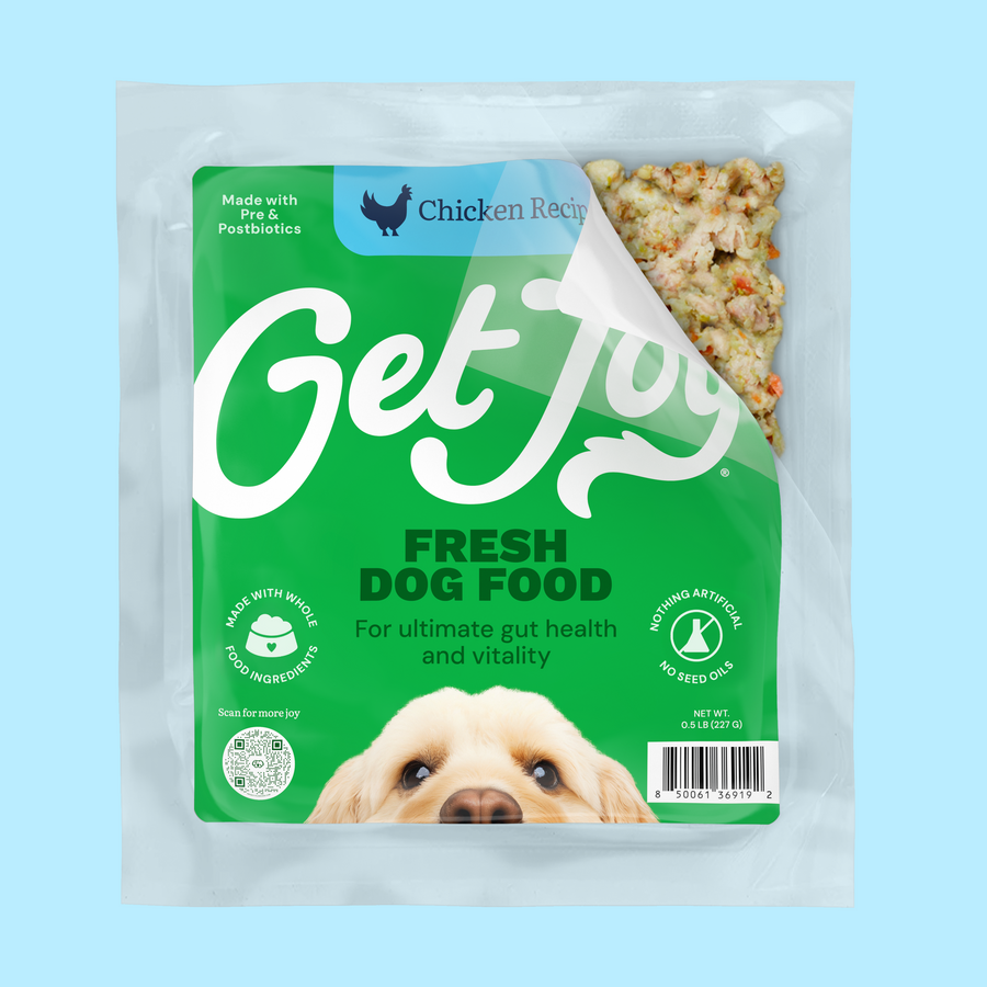 Get Joy Fresh gently cooked dog food — Chicken Recipe with Belly Biotics | #flavor_chicken