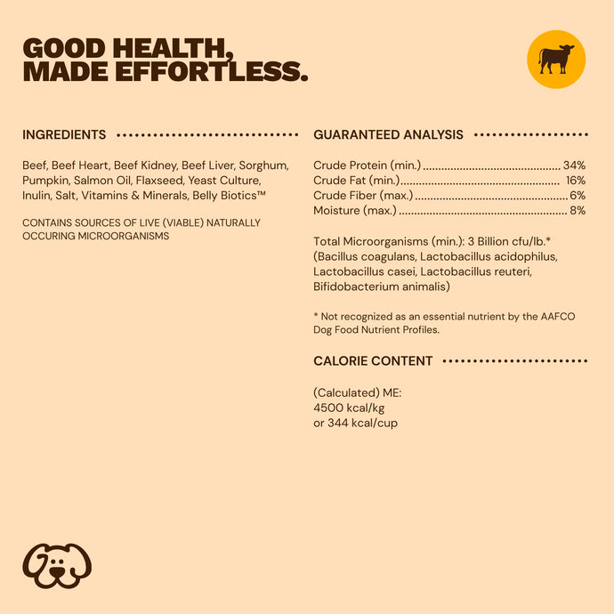 Get Joy Freeze-Dried Raw Beef — ingredients & guaranteed analysis | 