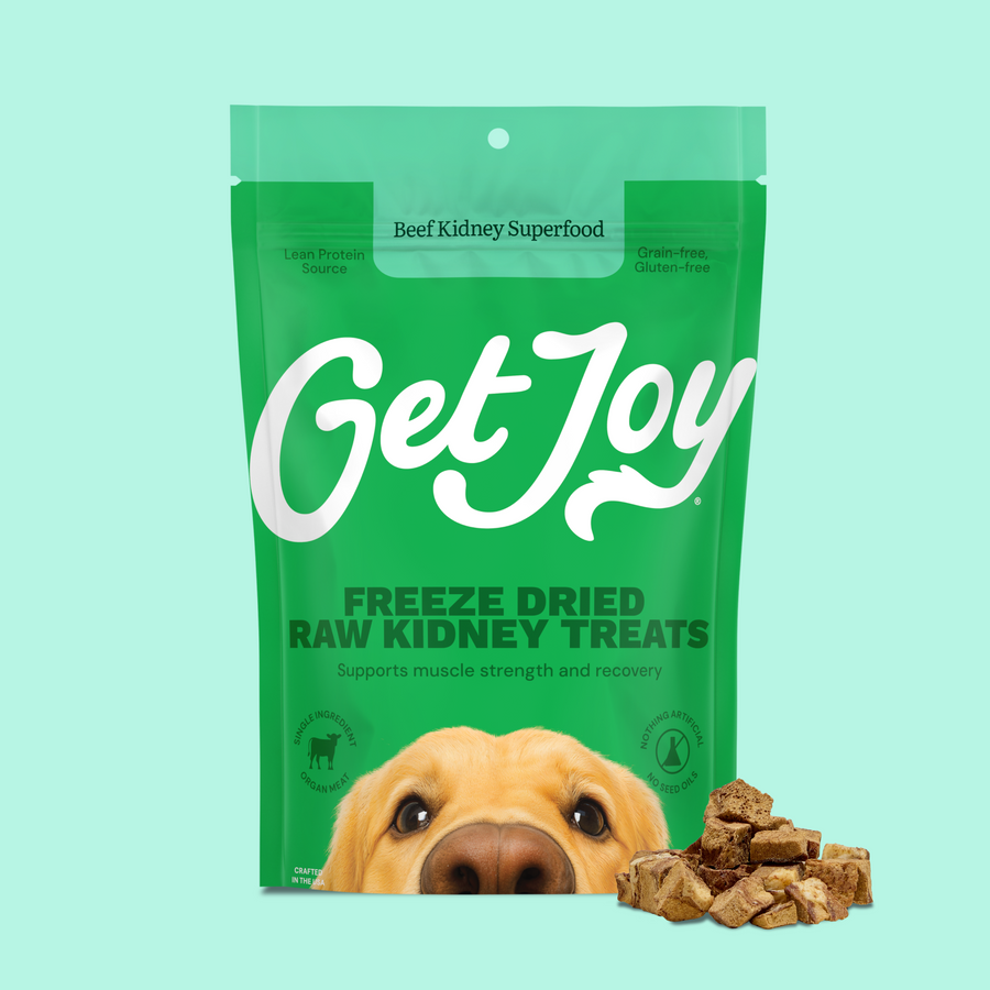 Get Joy Superfood Beef Kidney Treats — 100% USDA freeze-dried single-ingredient dog treats | #flavor_kidney