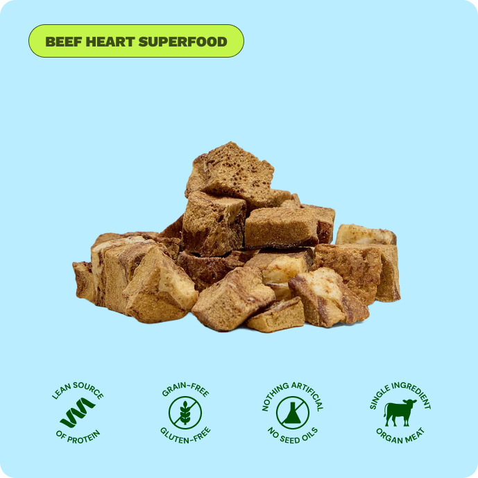 Get Joy Beef Heart Superfood Treats — included in Calm Support Bundle Chicken | 
