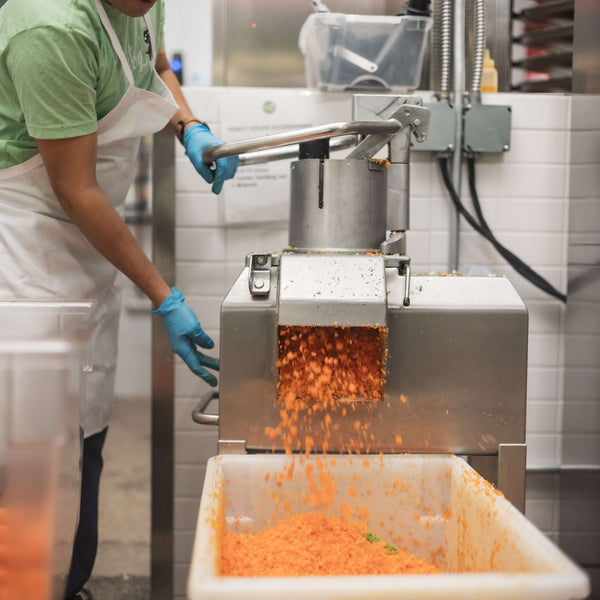 Fresh vegetables being prepared in the kitchen
